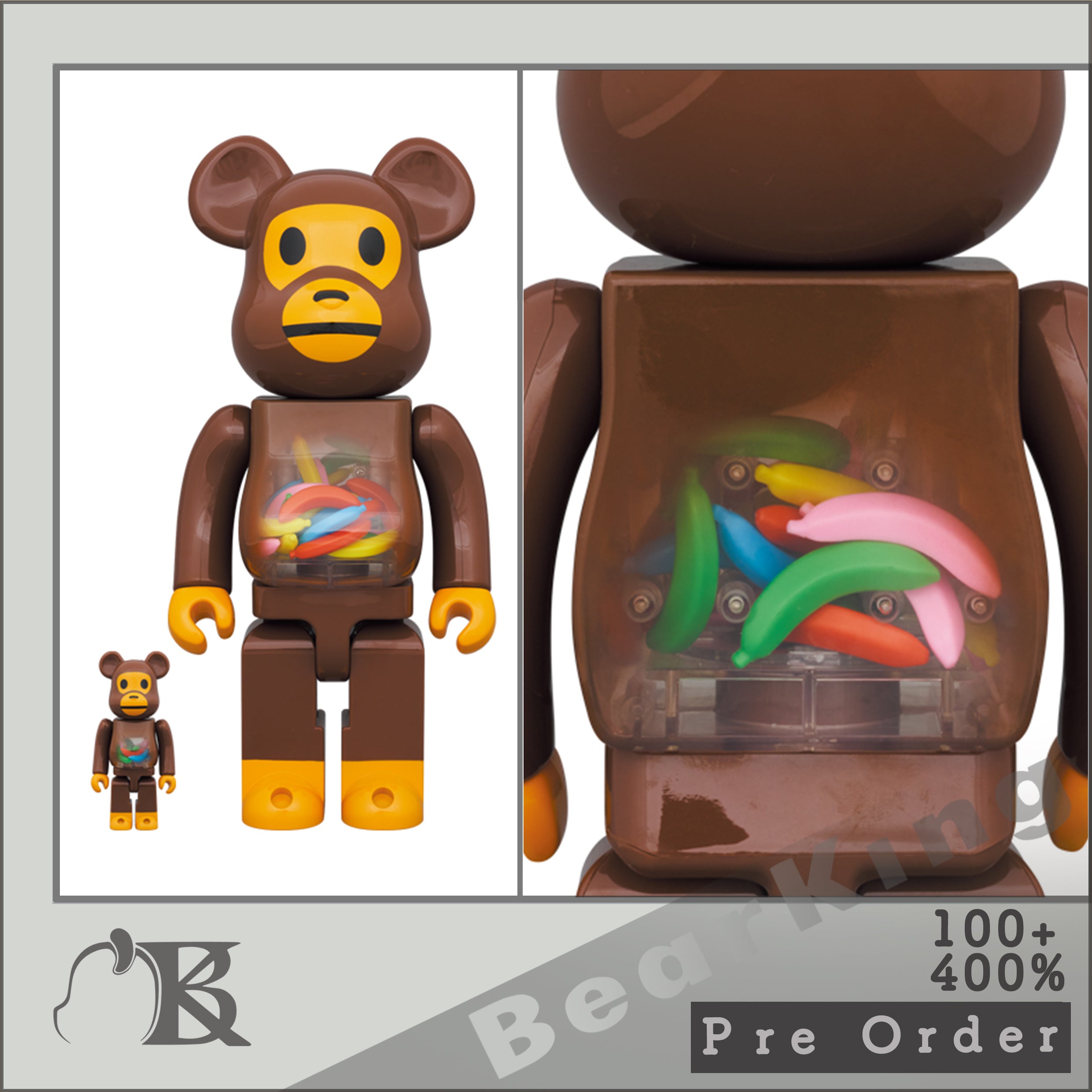 Bearbrick BABY MILO(R) And Banana100&400-