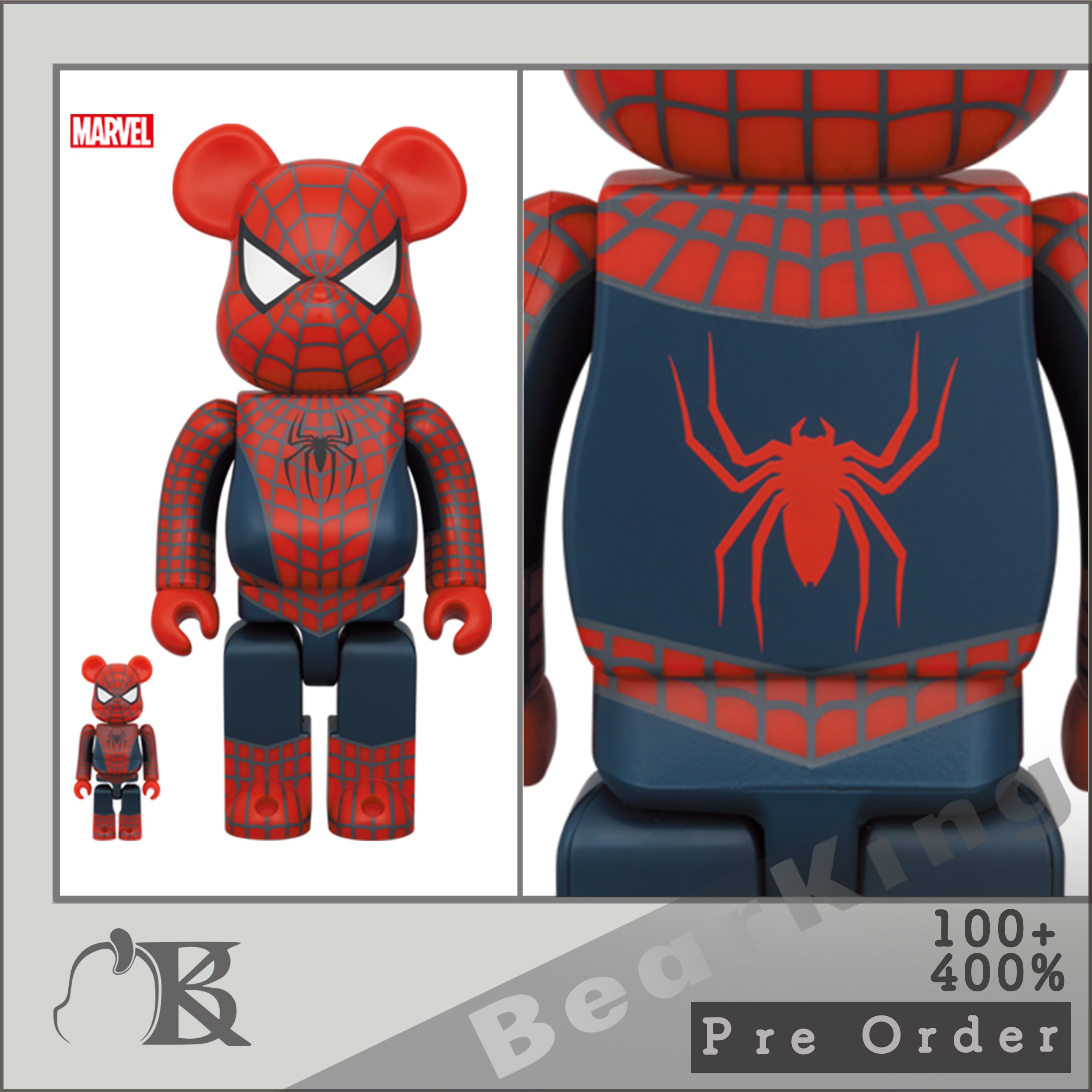 BE@RBRICK FRIENDLY NEIGHBORHOOD SPIDER-MAN 100％ u0026 400％ 蜘蛛俠