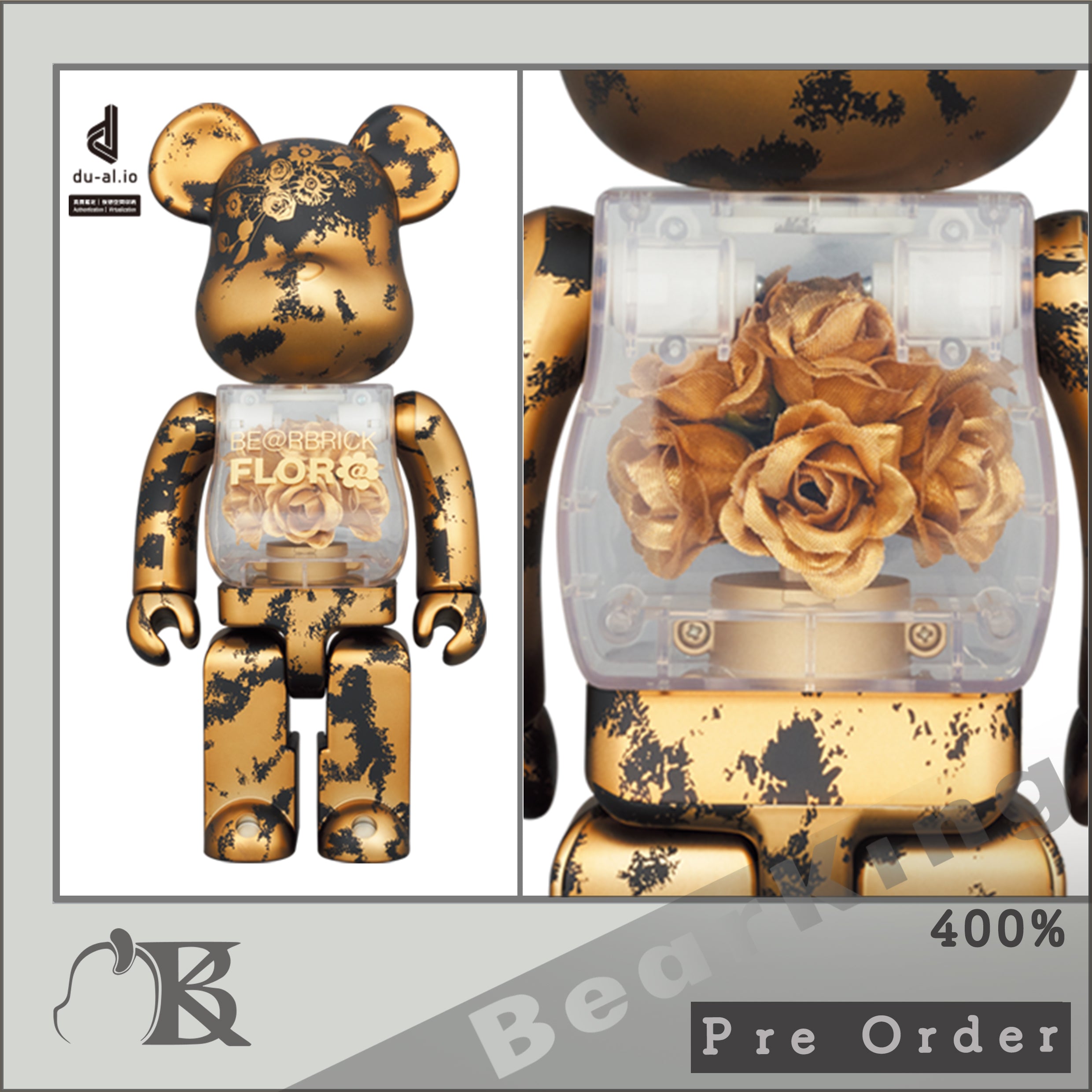 BE@RBRICK FLOR@ #3 GOLD 400%