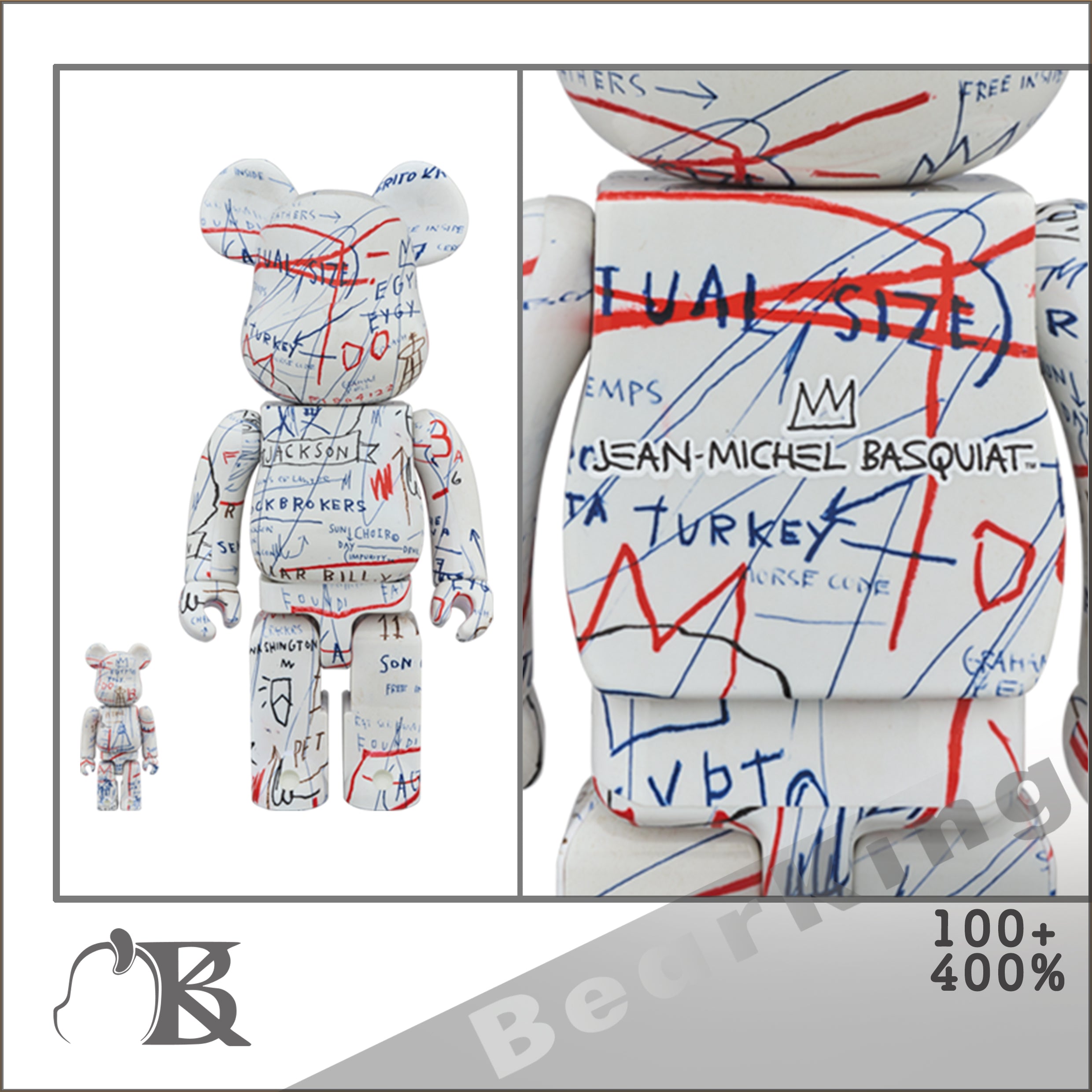 BE@RBRICK JEAN-MICHEL BASQUIAT #2 100% ＆ 400% JM