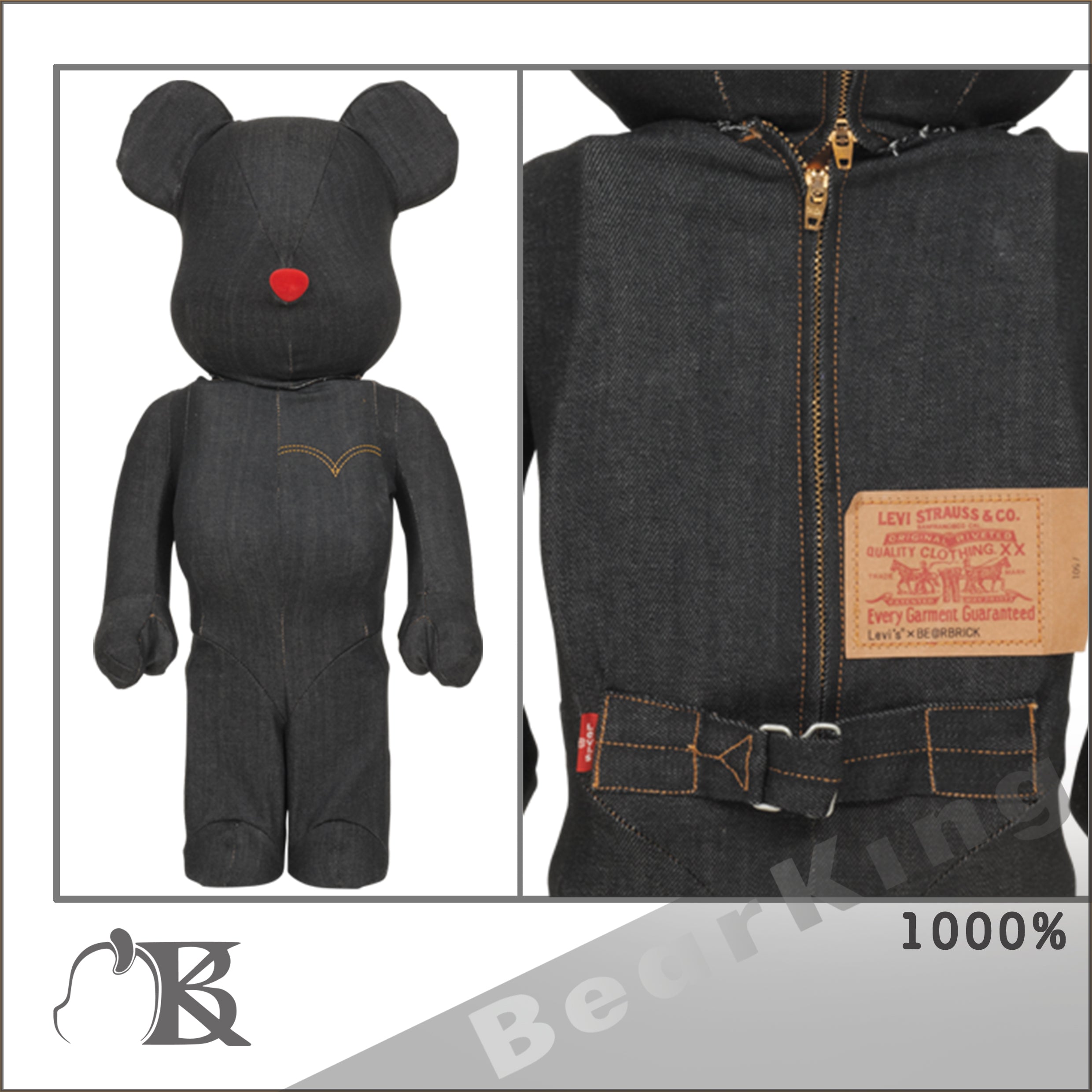 BE@RBRICK Levi's(R) BLACK DENIM 1000% LEVIS