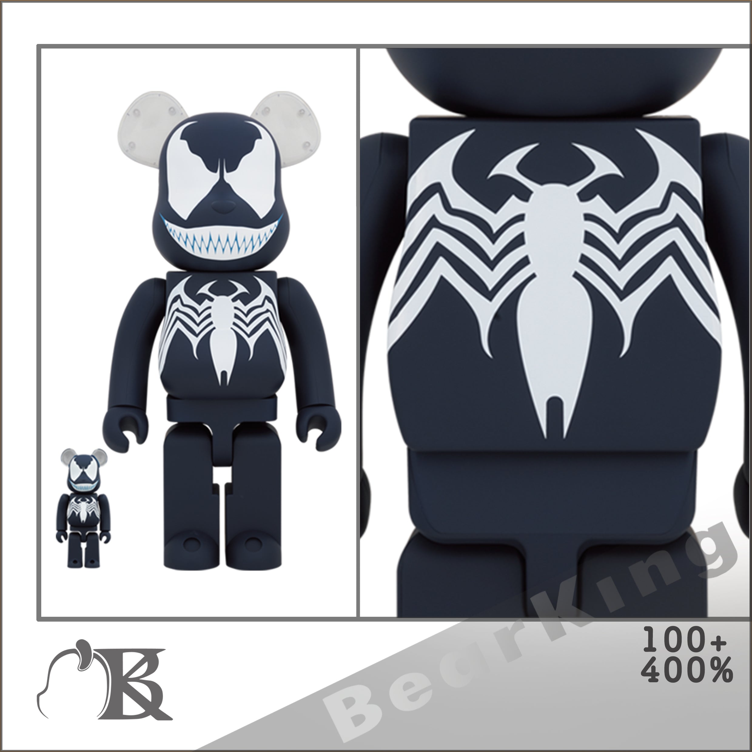 BE@RBRICK VENOM 400%+100% 毒魔 Marvel