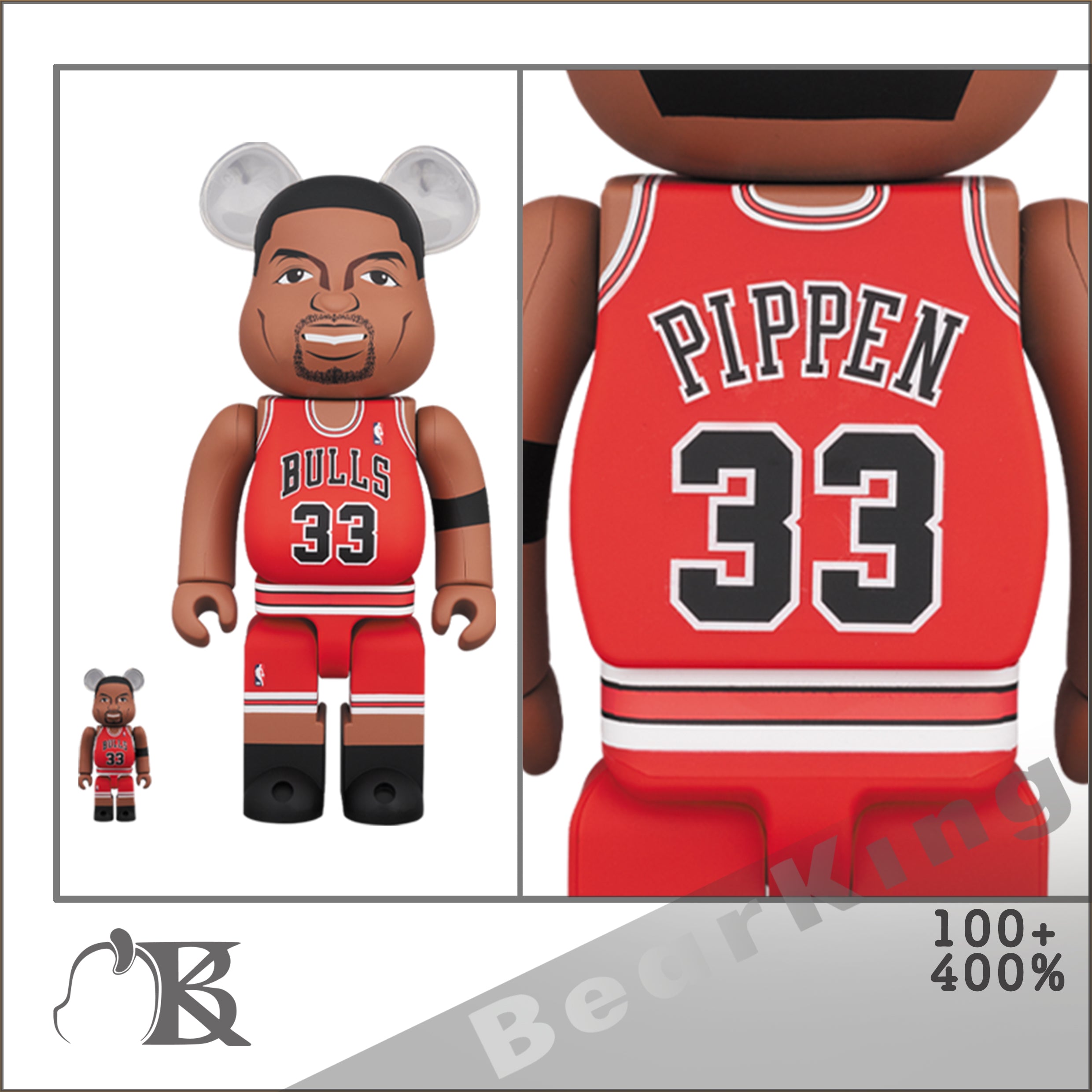BE@RBRICK Scottie Pippen(Chicago Bulls) 100％ & 400％ NBA 公牛 柏賓