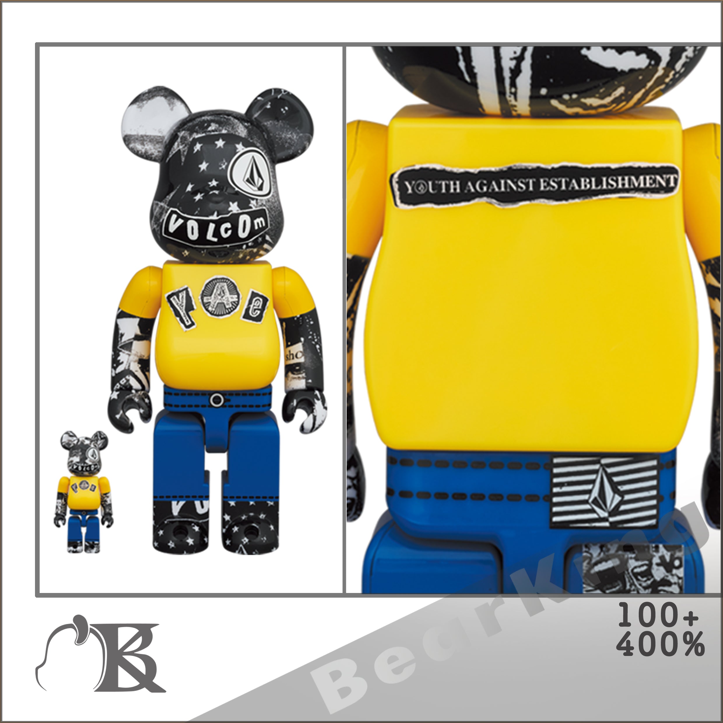 BE＠RBRICK VOLCOM 30TH ANNIVERSARY 100% & 400%