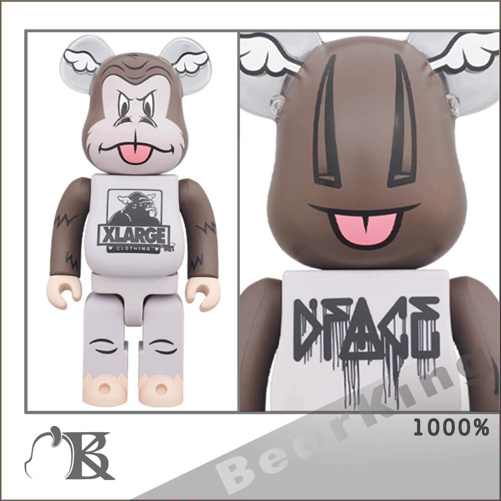 BE@RBRICK XLARGE × D*Face 1000% X-Large