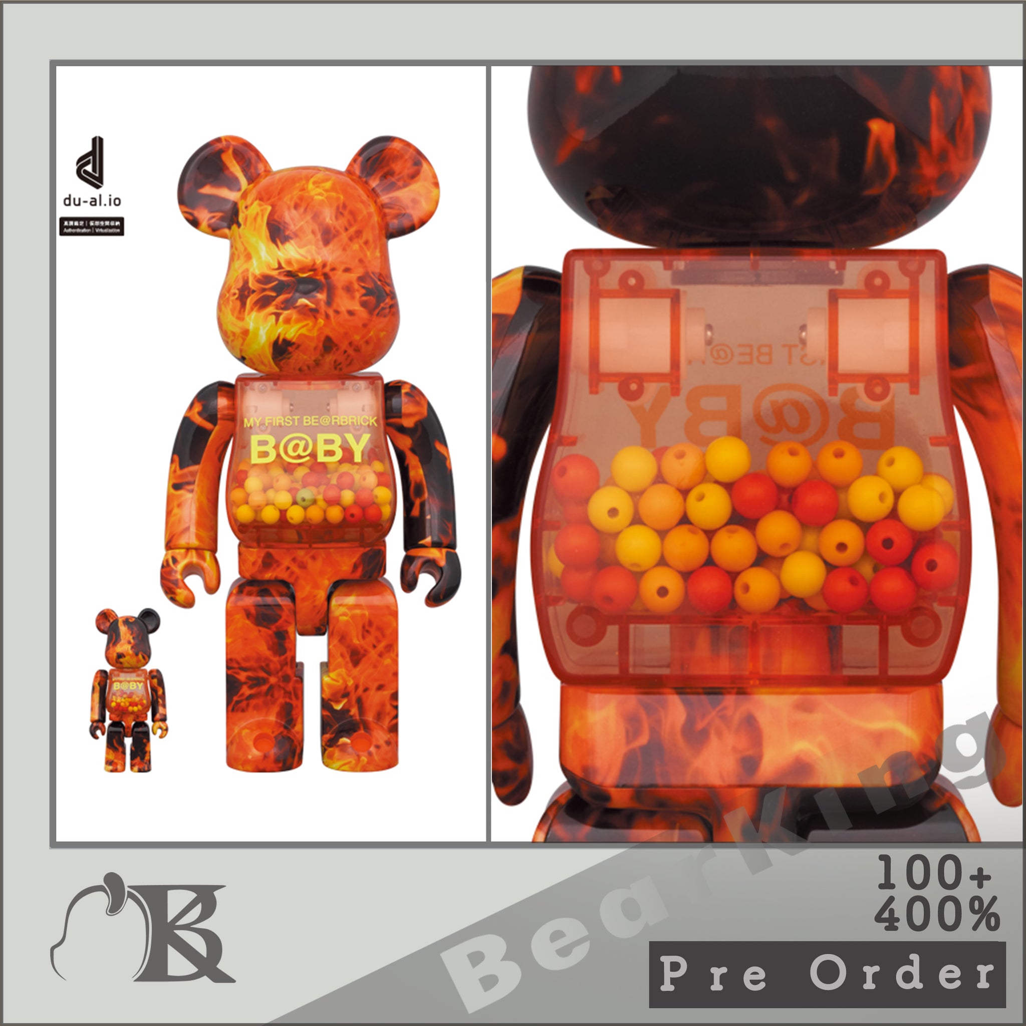 MY FIRST BE@RBRICK B@BY FLAME 100％ 400％-