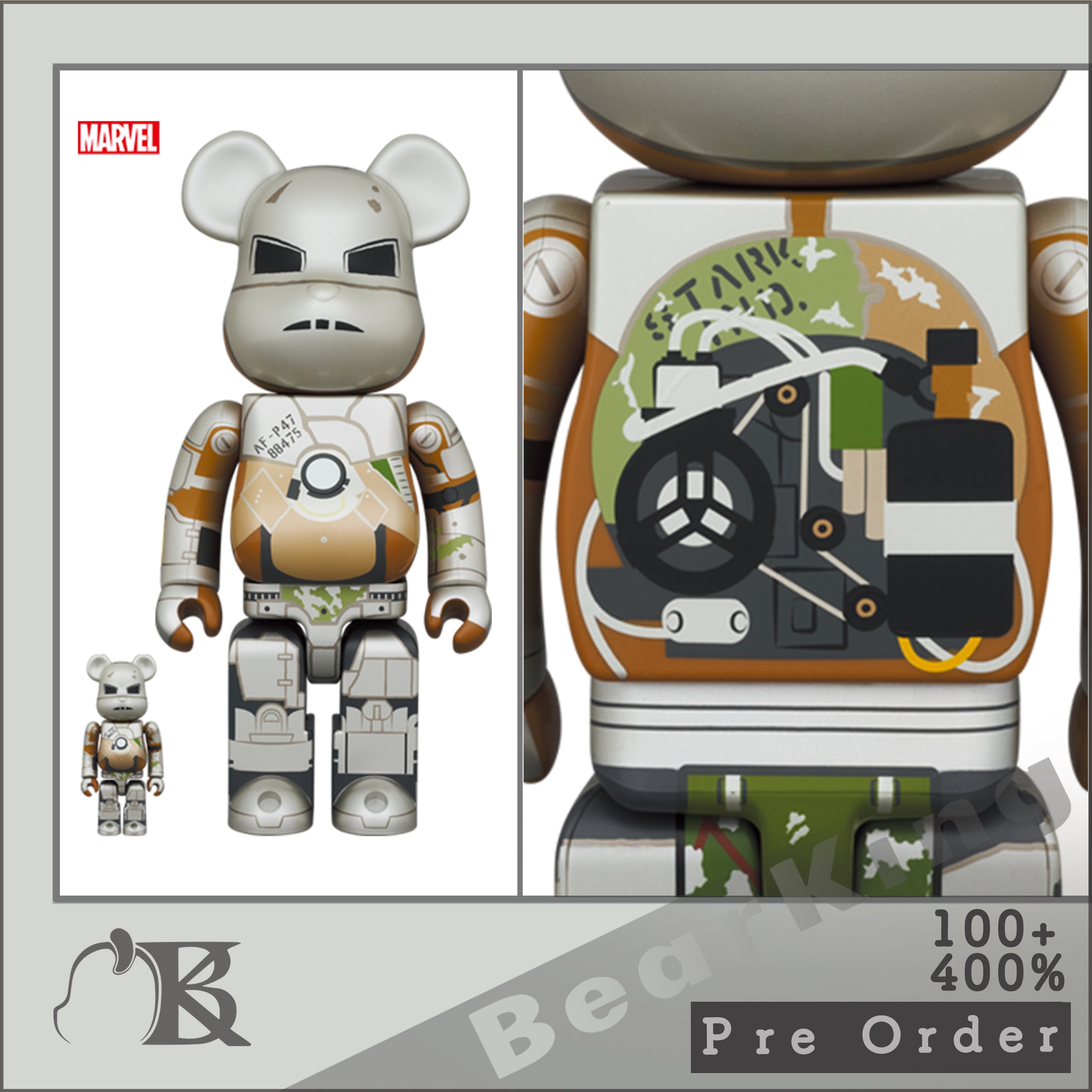 BE@RBRICK IRON MAN IRON PATRIOT 1000％ 愛國者