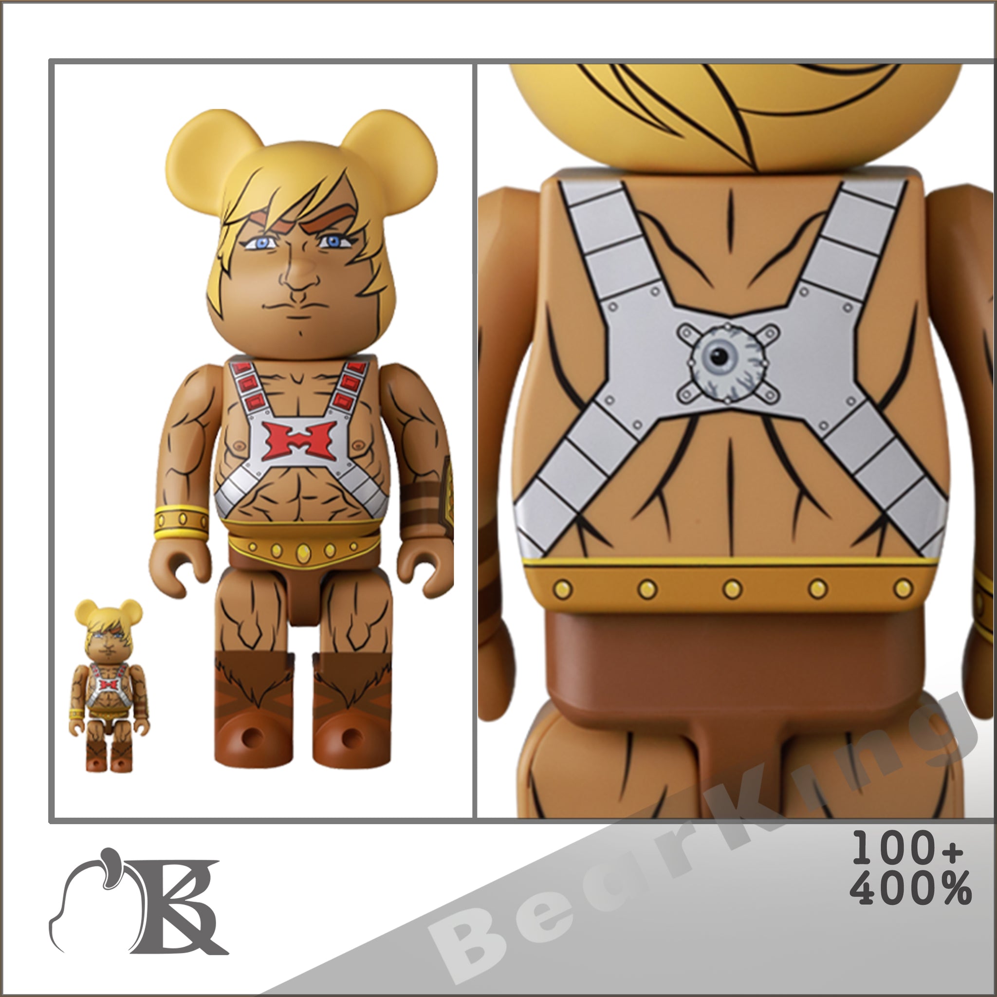 BE@RBRICK Mishka x Masters of The Universe He-Man 100% 400%