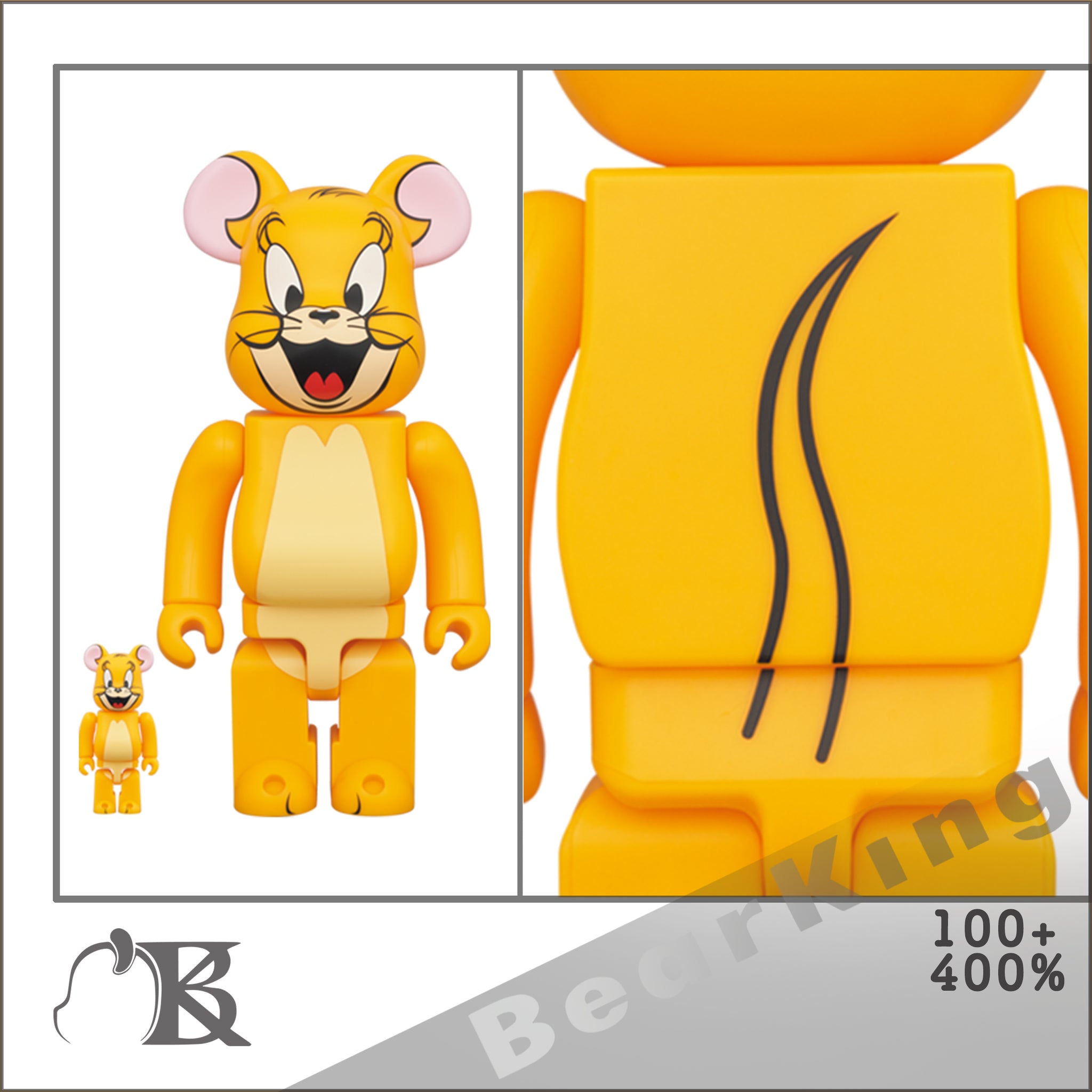 BE@RBRICK JERRY (Classic Color) 100％ & 400％ (TOM AND JERRY)