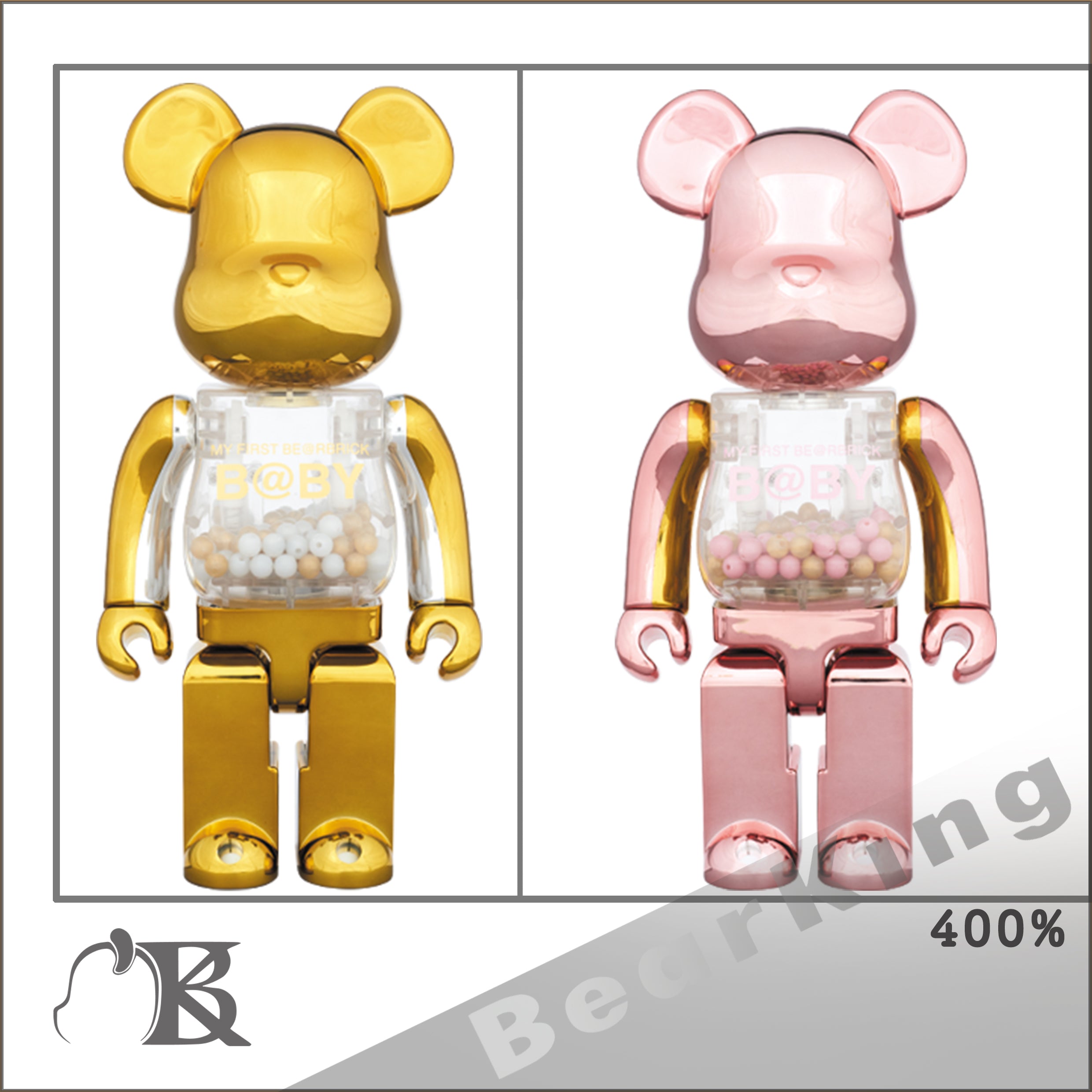 MY FIRST B@BY GOLD & SILVER Ver.／PINK & GOLD Ver. 400％ SET of 2 千秋 baby  金銀/玫瑰金