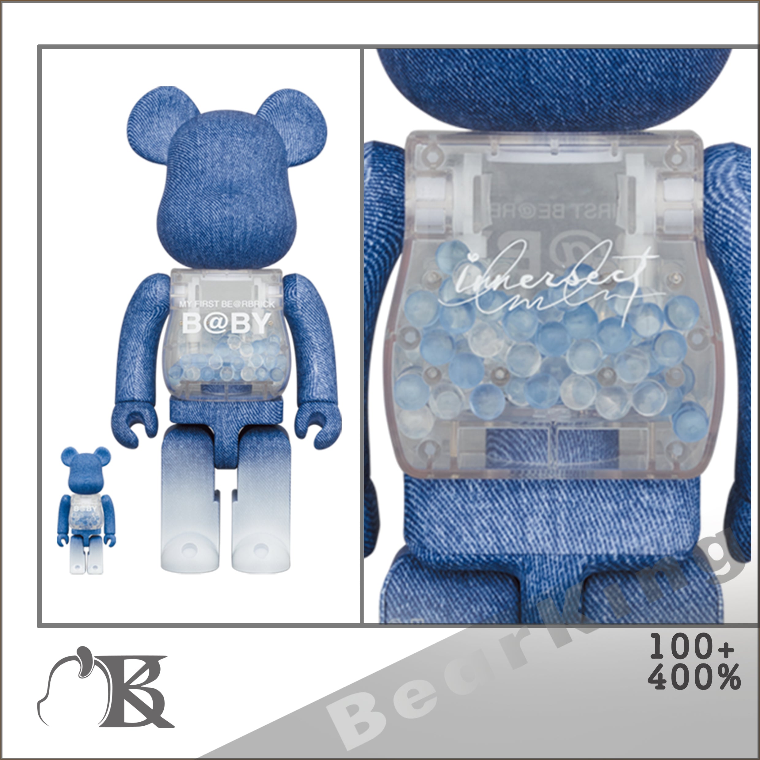 MY FIRST BE@RBRICK B@BY INNERSECT 2021 100％ & 400％ 千秋 Baby 牛仔