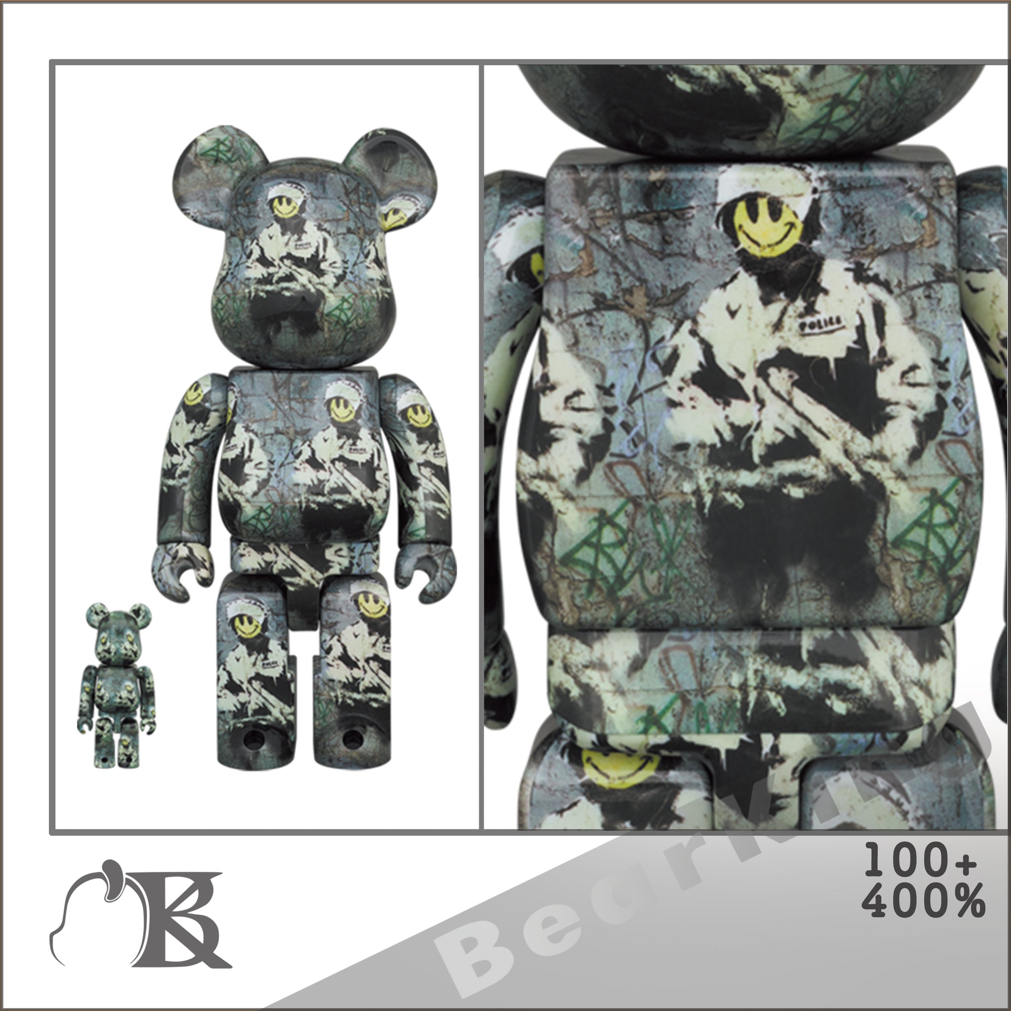 BE@RBRICK RIOT COP 100％ ＆ 400％ Inspired by Banksy