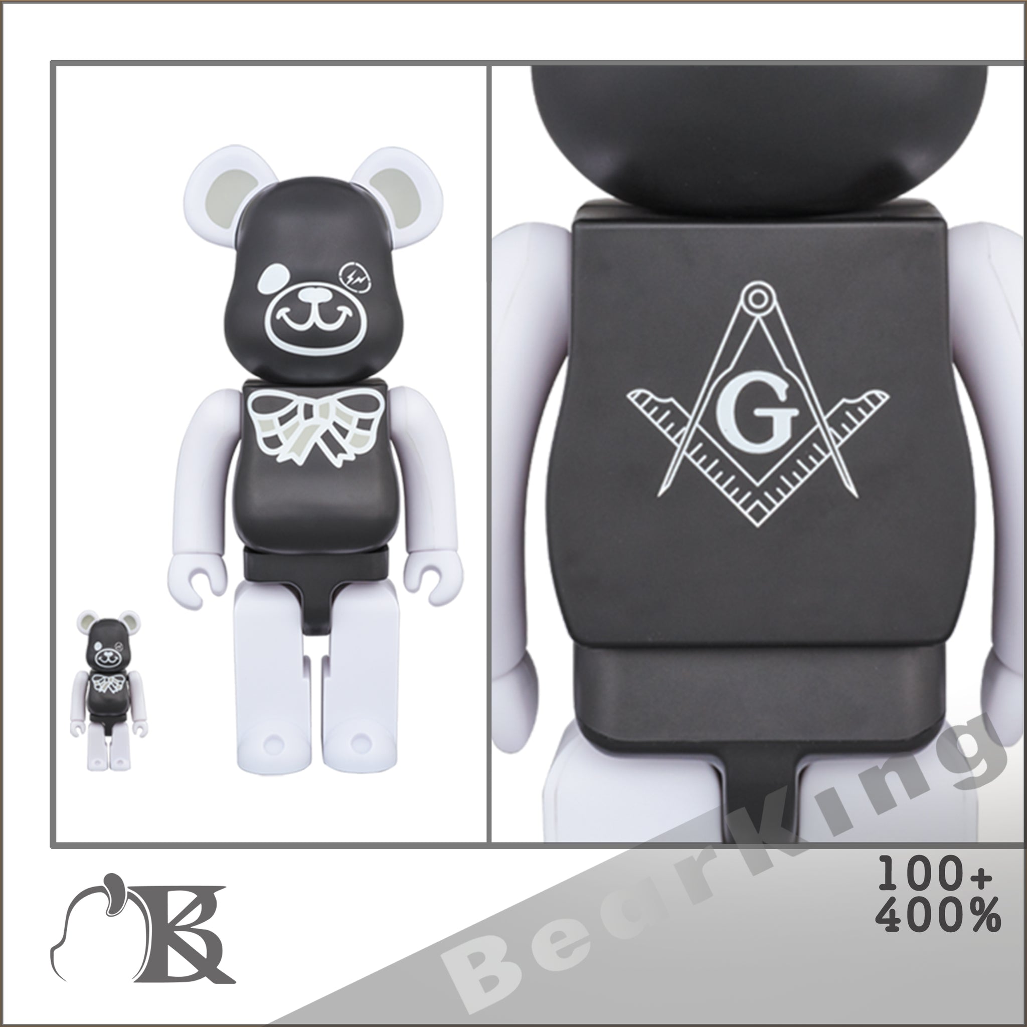 BE@RBRICK FREEMASONRY fragment 100％400%黒-