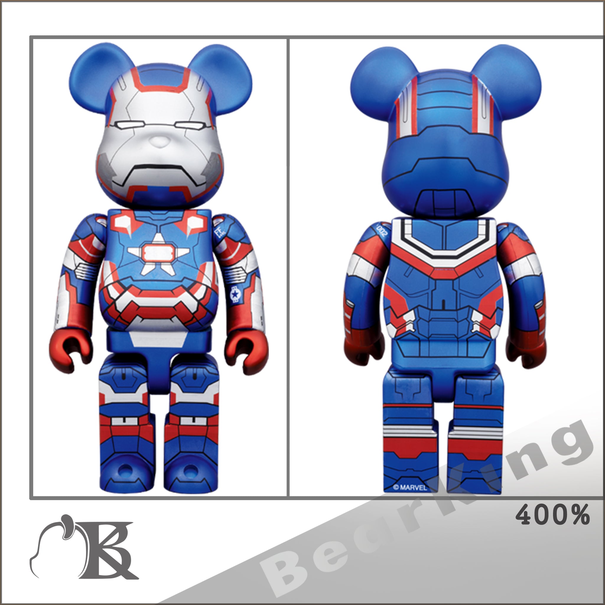 BE@RBRICK IRON MAN IRON PATRIOT 1000％ 愛國者