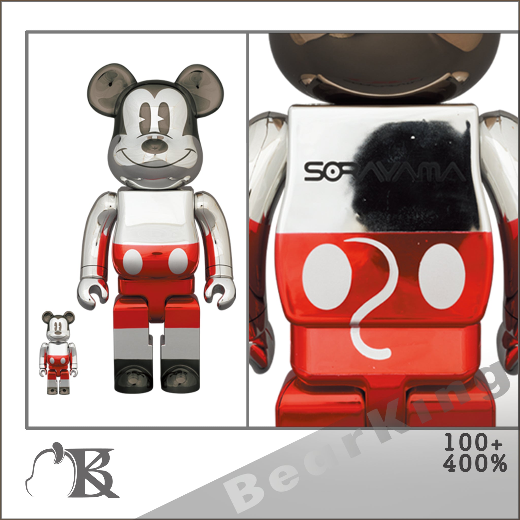 BE@RBRICK FUTURE MICKEY 100％ & 400％ミッキーマウス