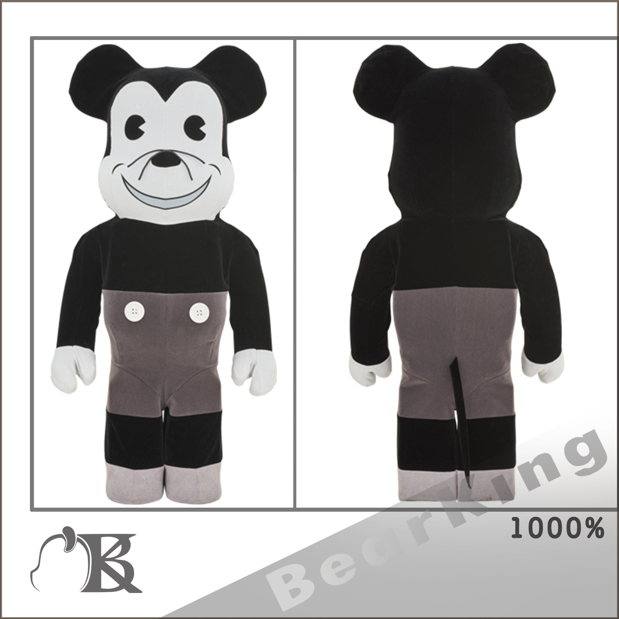 BE@RBRICK MICKEY MOUSE (VINTAGE B&W Ver.) 1000％