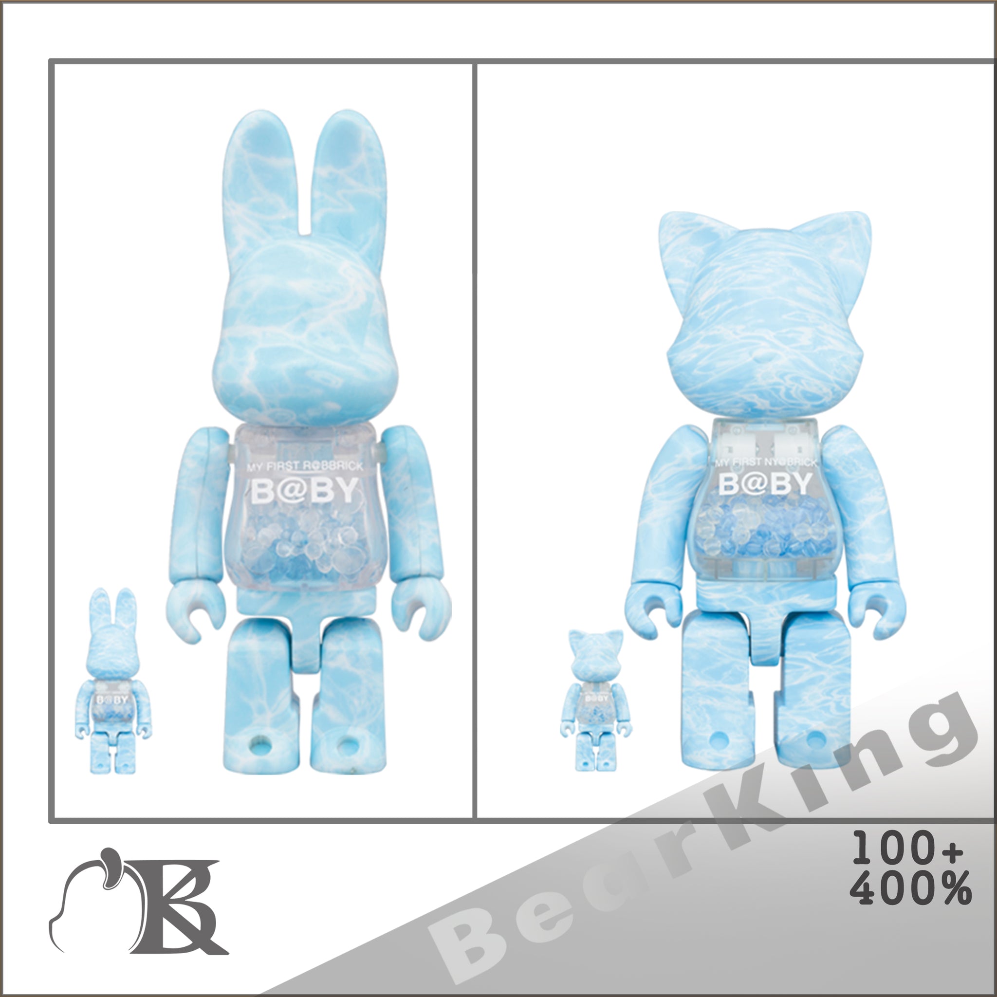 MY FIRST BE@RBRICK B@BY WATER CREST Ver. 100％ & 400％ 千秋baby 水波