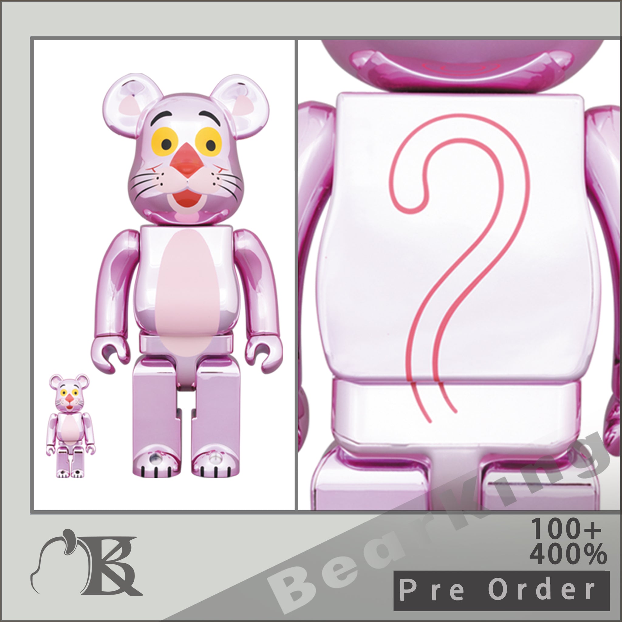 PreOrder 預訂 BE@RBRICK PINK PANTHER CHROME Ver.100％ & 400％