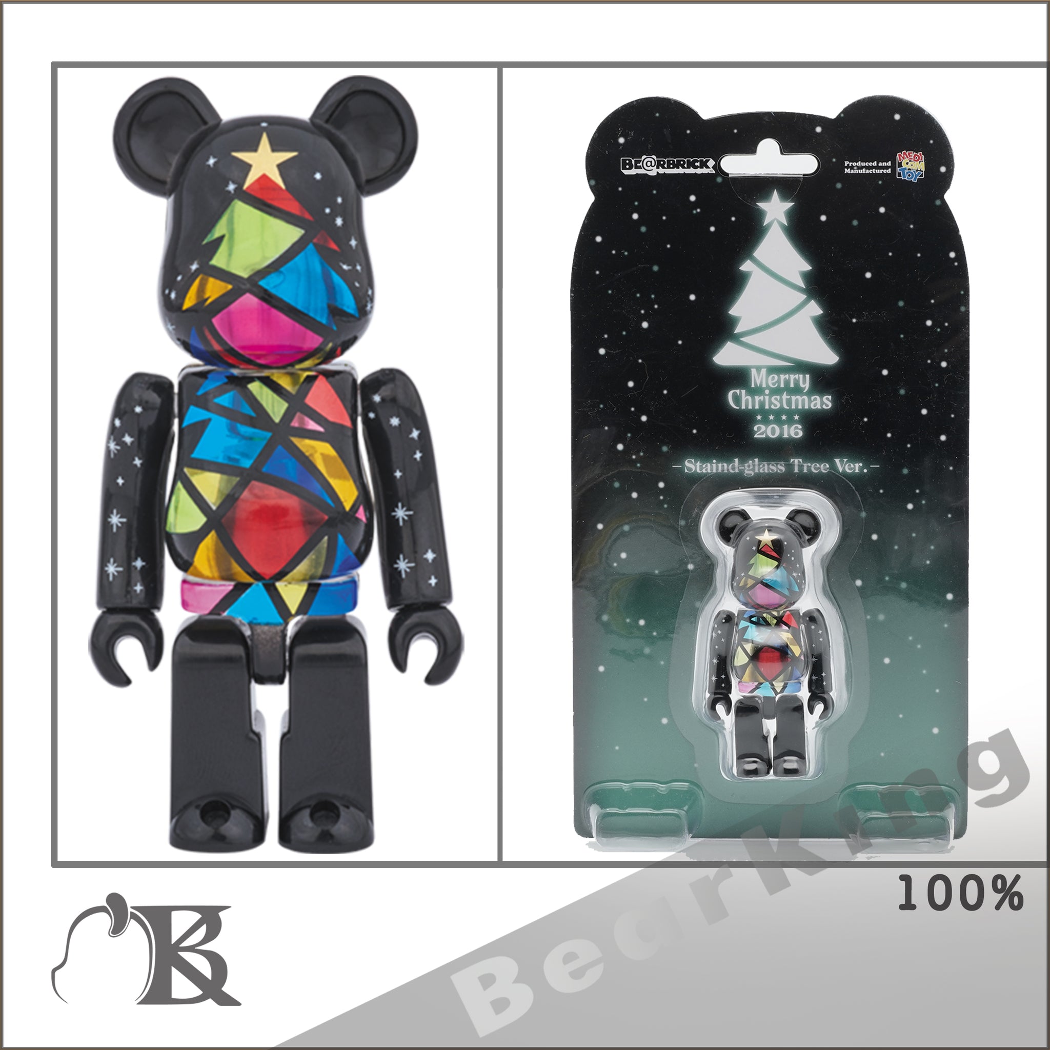 BE@RBRICK 100％ & 400％セット2017 Xmas Stained-glass tree Ver.2 聖誕