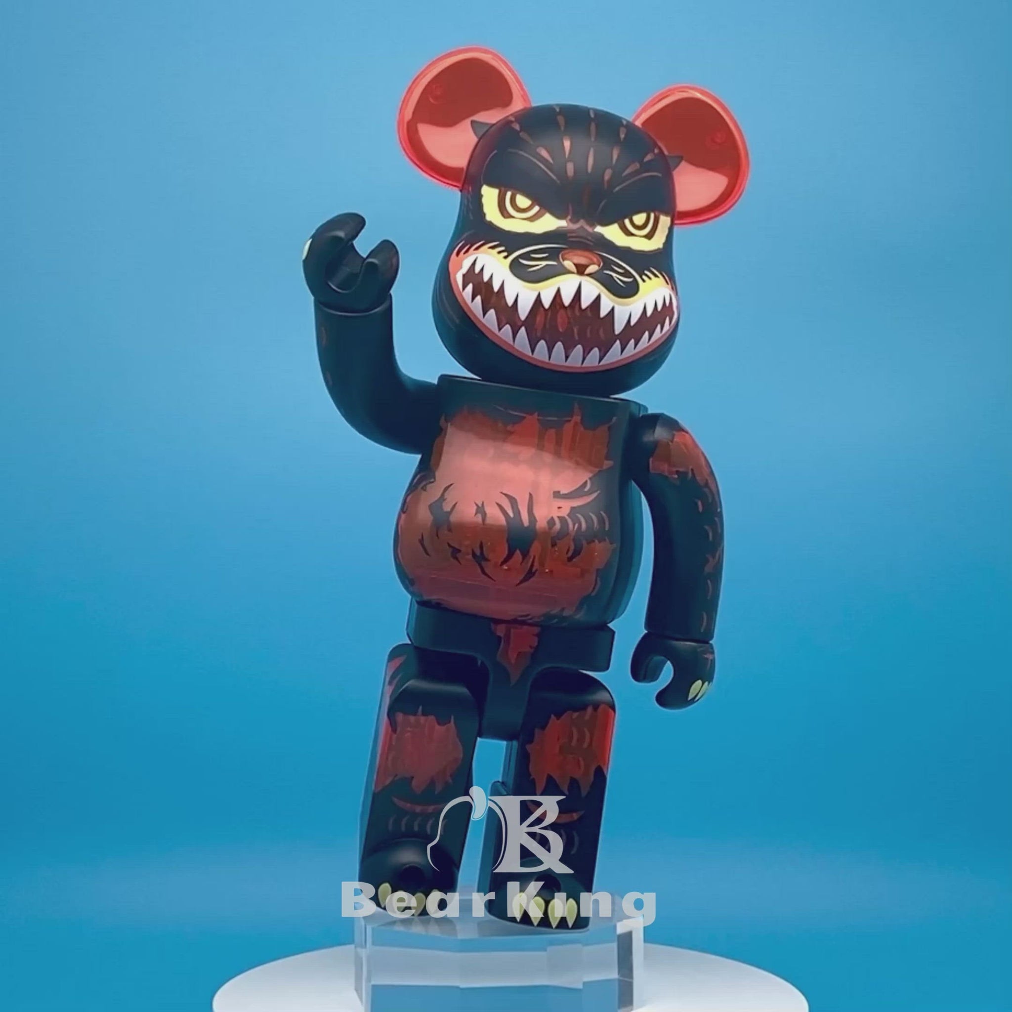 人気定番新作BE@RBRICK ゴジラVSデストロイア版 ゴジラ (メルトダウン：クリアオレンジVer.) 400% ベアブリック メディコムトイ　bearbrick キューブリック、ベアブリック